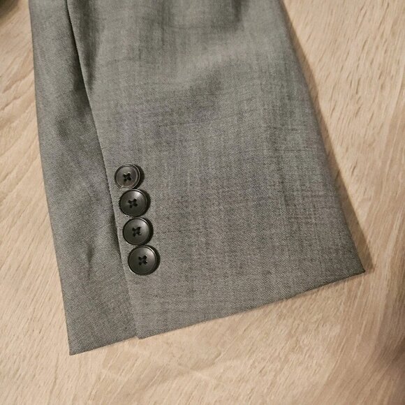Hugo Boss Blazer Sport Coat Mens 46R  Gray 2 Button Wool Reda Super 110 Modern - Picture 4 of 10